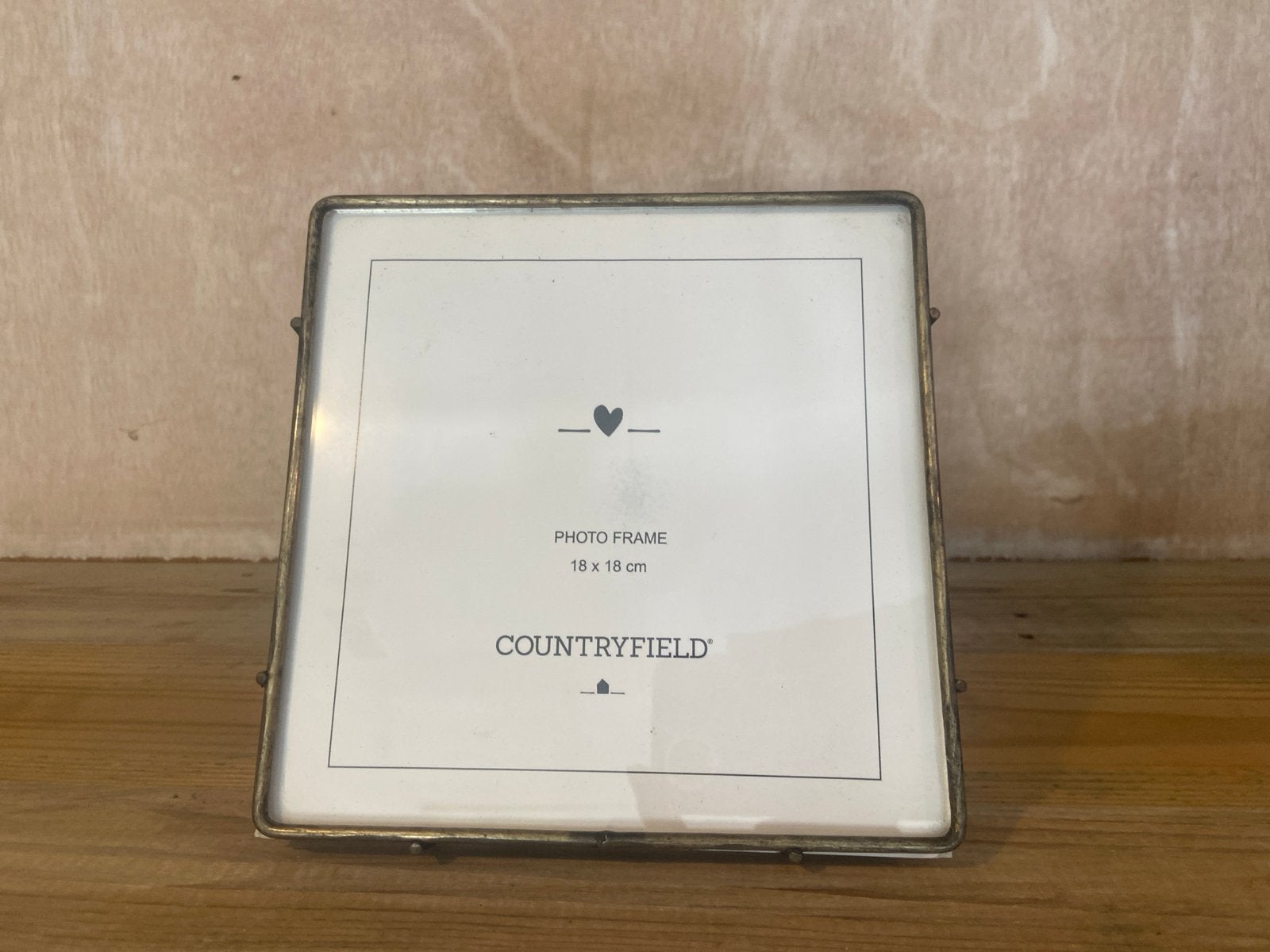 Countryfield fotolijst 18x18 cm - Goudkleurig metaal, Ophalen of Verzenden, Zo goed als nieuw, Fotolijst, Metaal