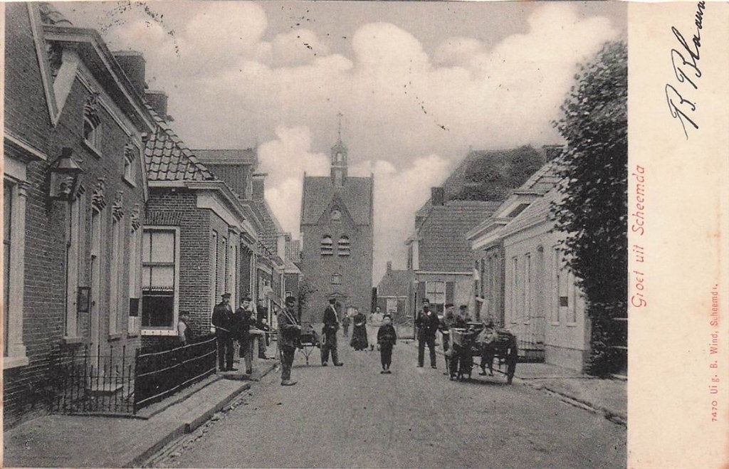 702-379-045 Groet Uit Scheemda, Verzenden, Voor 1920, Groningen