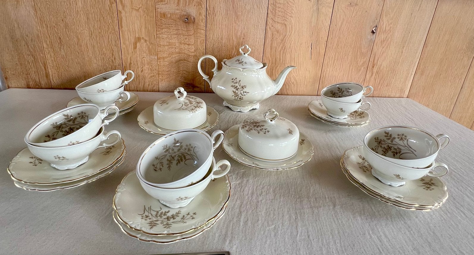 Bavaria Schirnding Trudy theeservies 26-delig, Antiek en Kunst, Ophalen