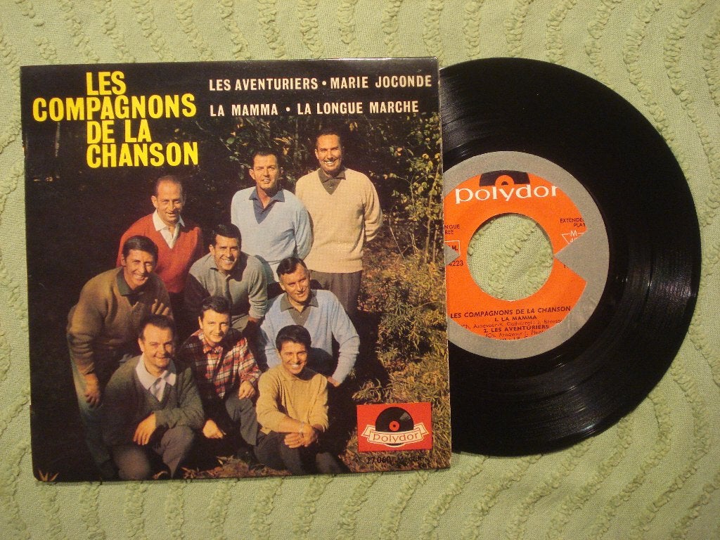 Les Compagnons de la Chanson 7" Vinyl EP: ‘Les aventuriers’, Ophalen of Verzenden, Gebruikt, Pop