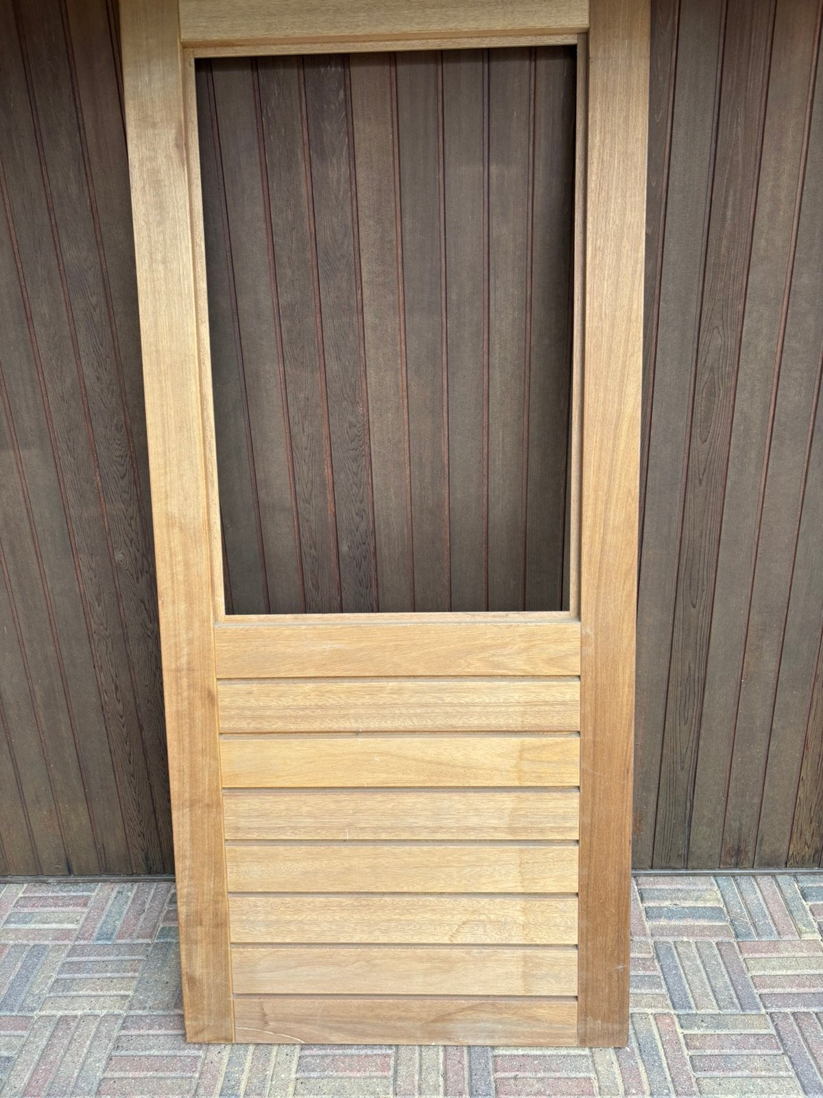 Meranti buitendeur, Ophalen, 80 tot 100 cm, Nieuw, Buitendeur