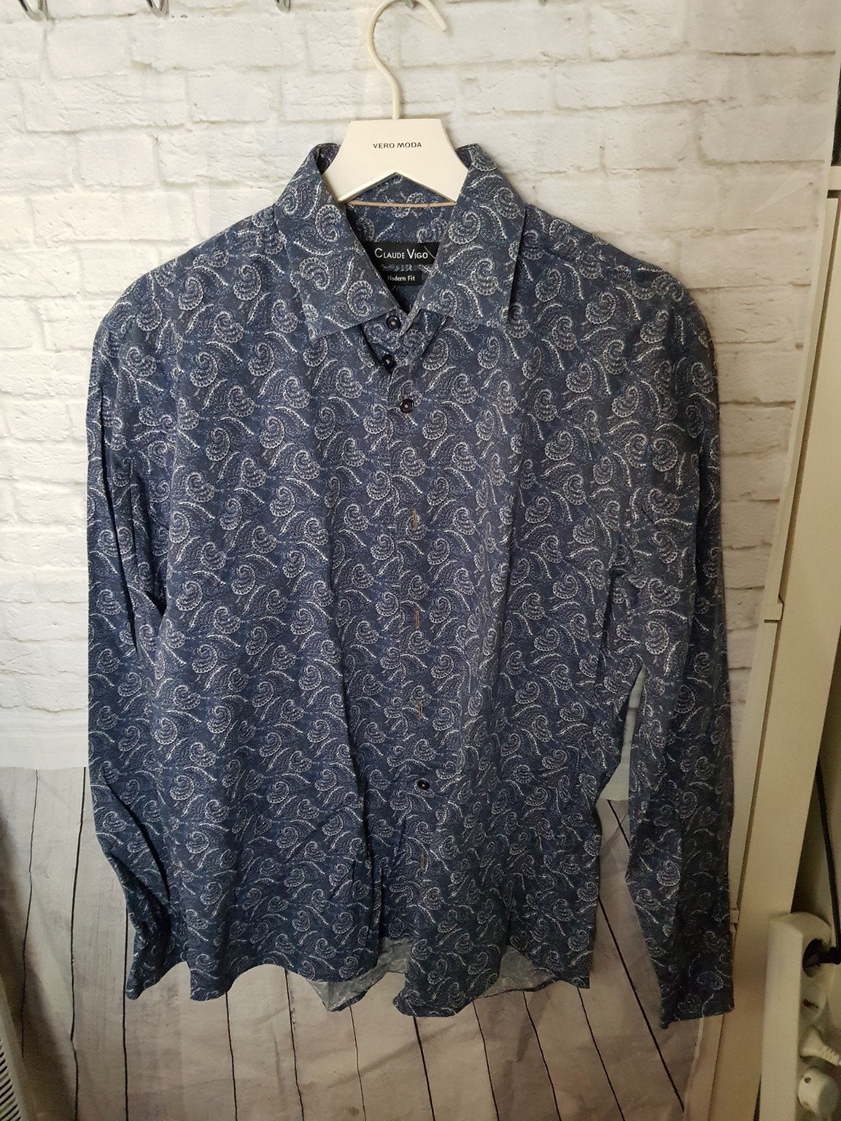 Nieuw Claude Vigo Modern Fit overhemd met paisley print, Claude Vigo, Nieuw, Halswijdte 41/42 (L), Verzenden
