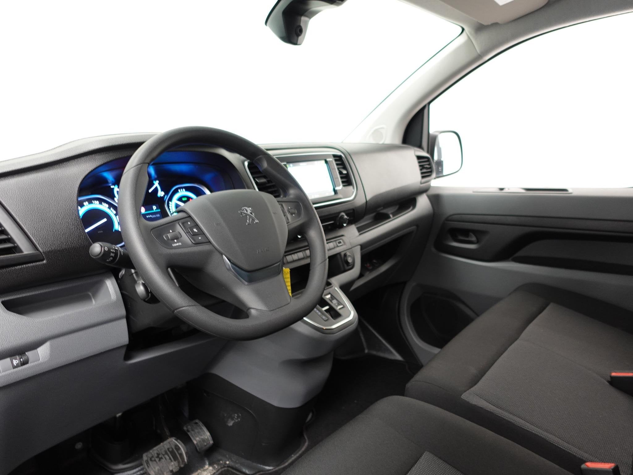 Peugeot e-Expert Long Premium 75 kWh 3-zits Automaat Airco N, Auto's, 330 km, Gebruikt, Zwart, Zwart