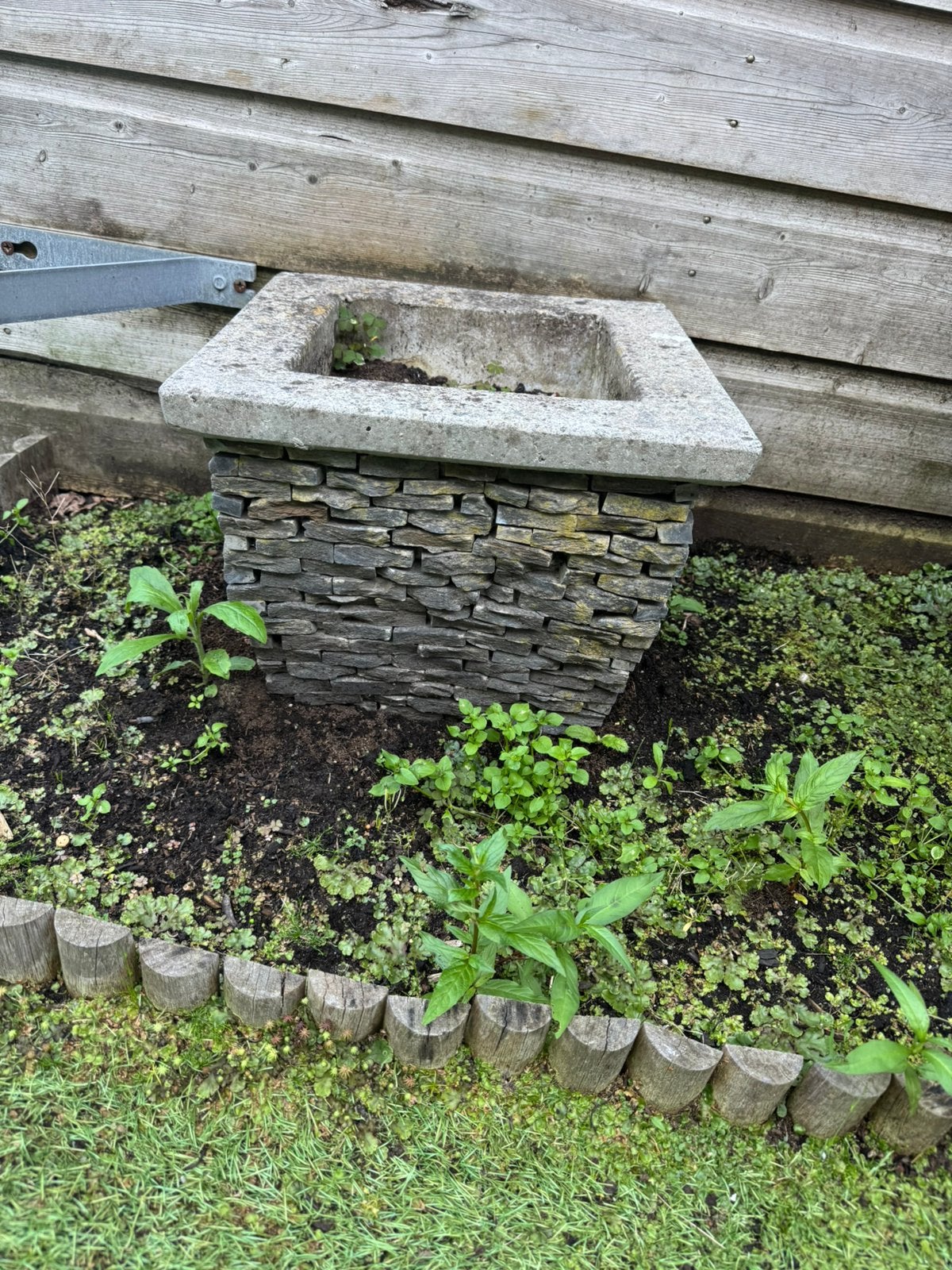3 stuks stenen (zware) bloem/ plantbak, Ophalen, Steen, Minder dan 30 cm, Rond