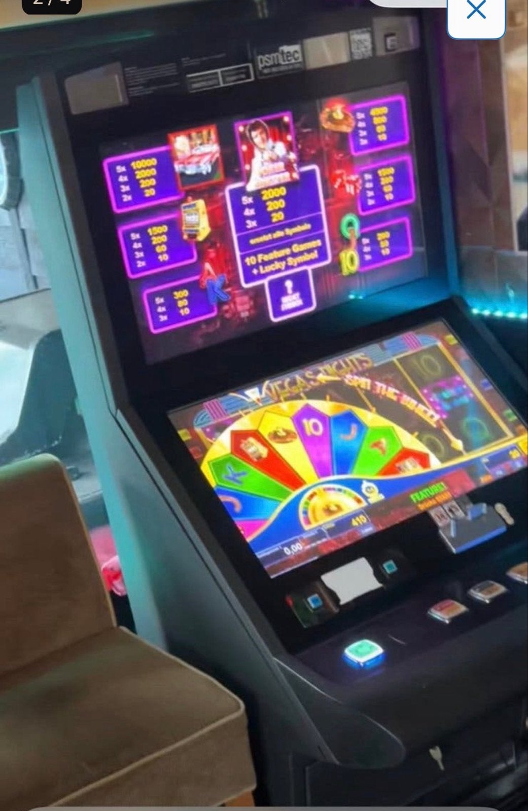 Maximus Slant AMBIENT Gokkast met spellen en sleutels, Euro, Ophalen, Zo goed als nieuw, Met sleutels