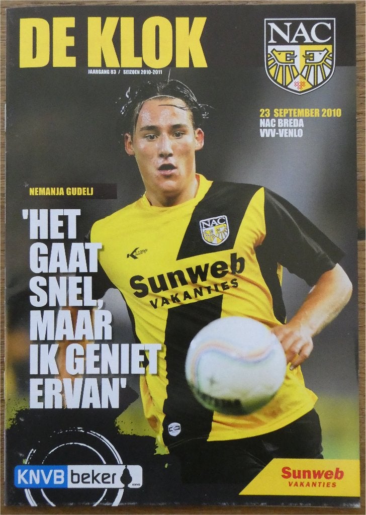 programma NAC Breda - FC VVV KNVB Beker 23-09-2010, Verzamelen, Verzenden, Zo goed als nieuw, NAC Breda, Boek of Tijdschrift