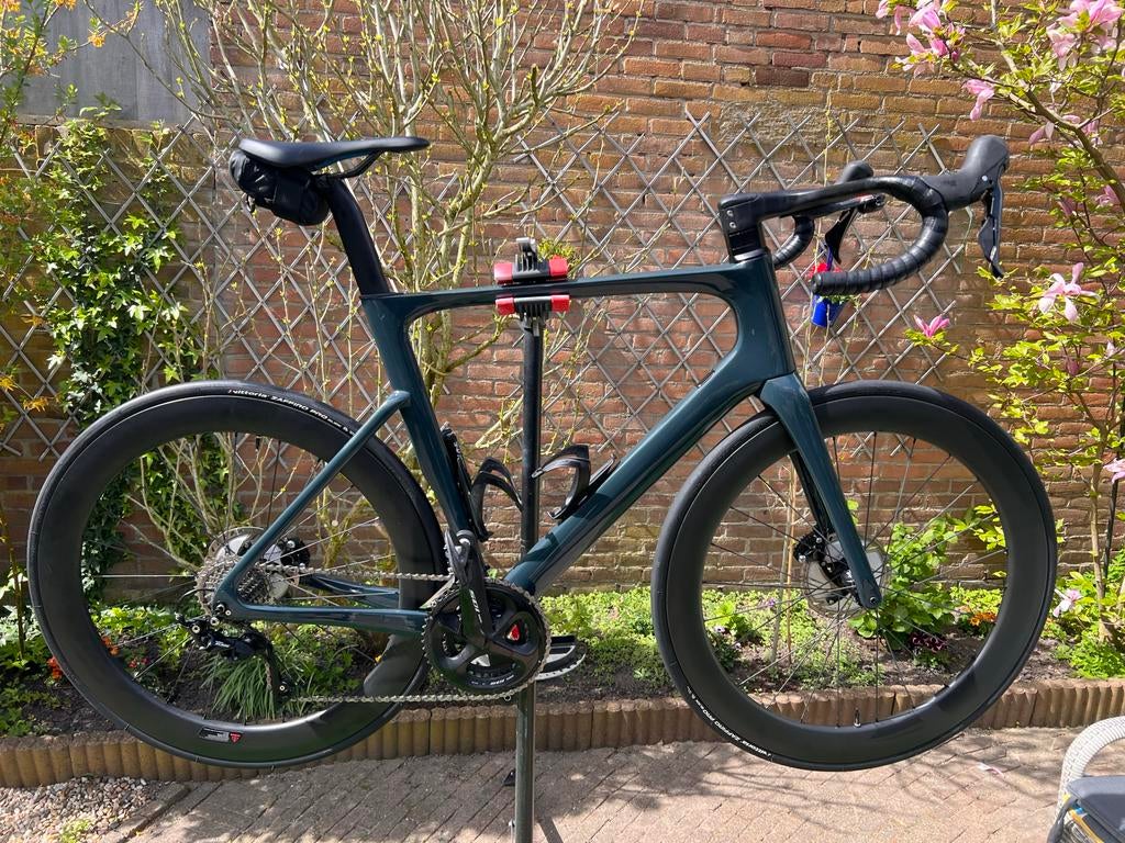 Carbon Racefiets Shimano 105 met Wahoo ELEMNT Roam & pomp, 28 inch, Gebruikt, Carbon, Heren