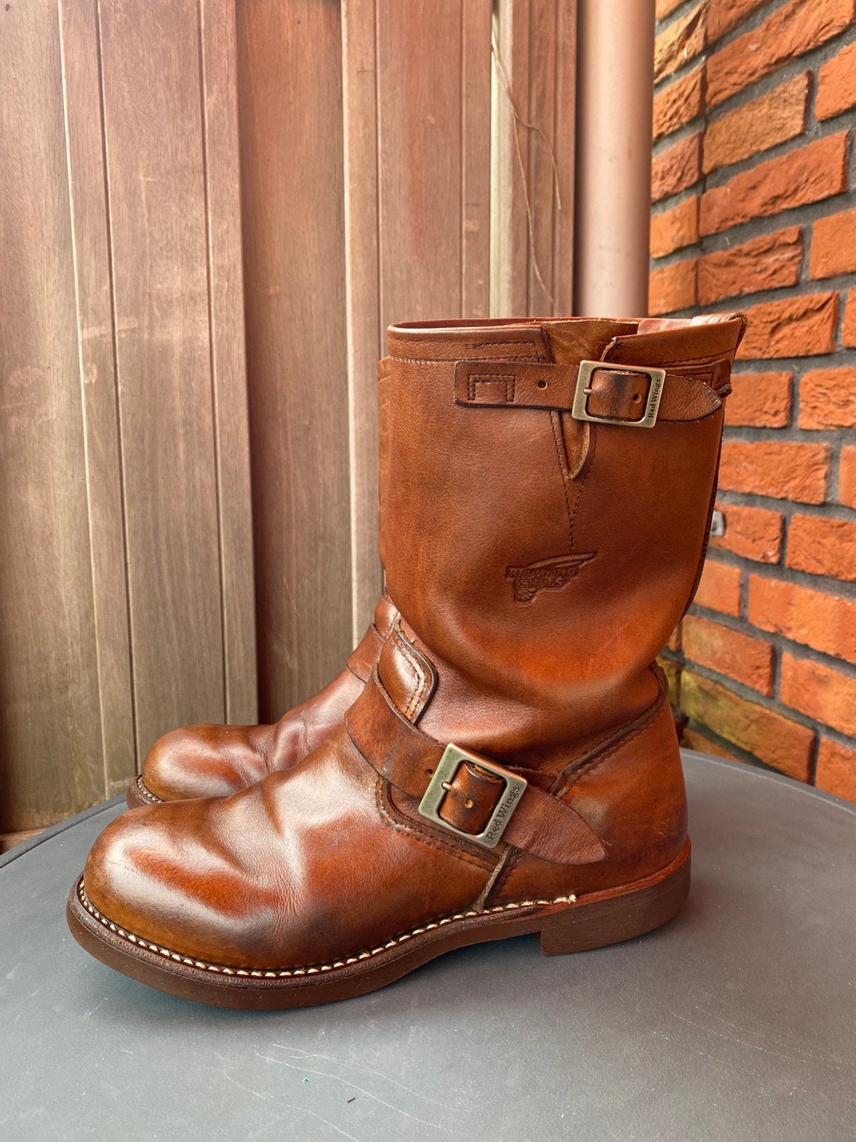Red Wing 2991 Engineer boots Amber Harness US8D/41, Bruin, Boots, Ophalen of Verzenden, Gedragen