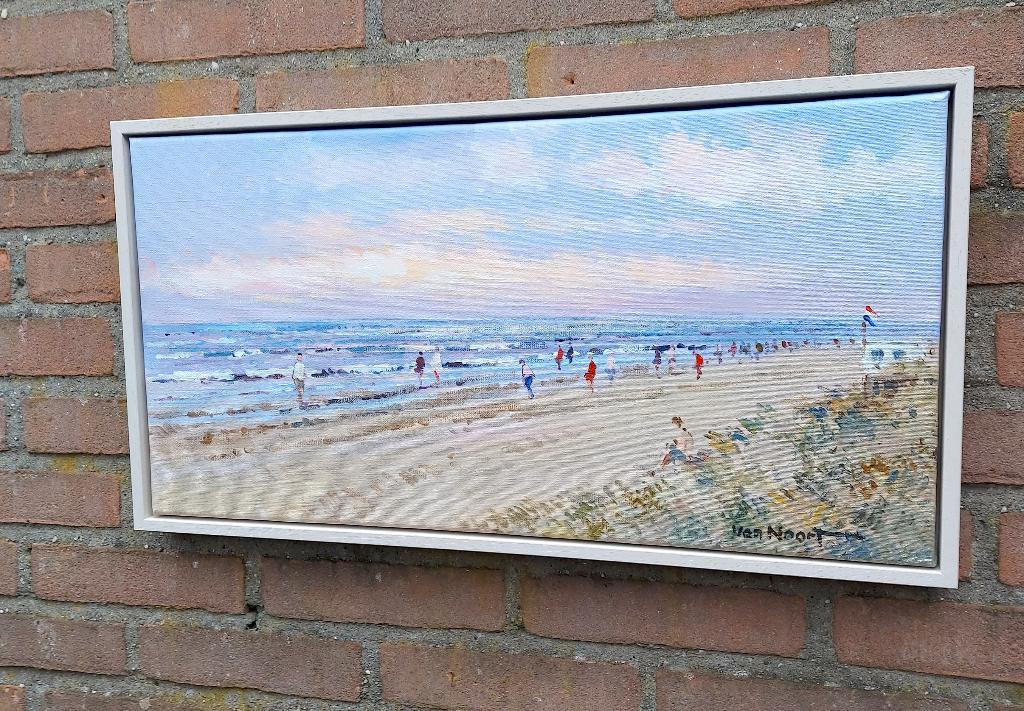 VAN NOORT,ONDERGAANDE ZON BIJ ZANDVOORT, Antiek en Kunst, Ophalen of Verzenden