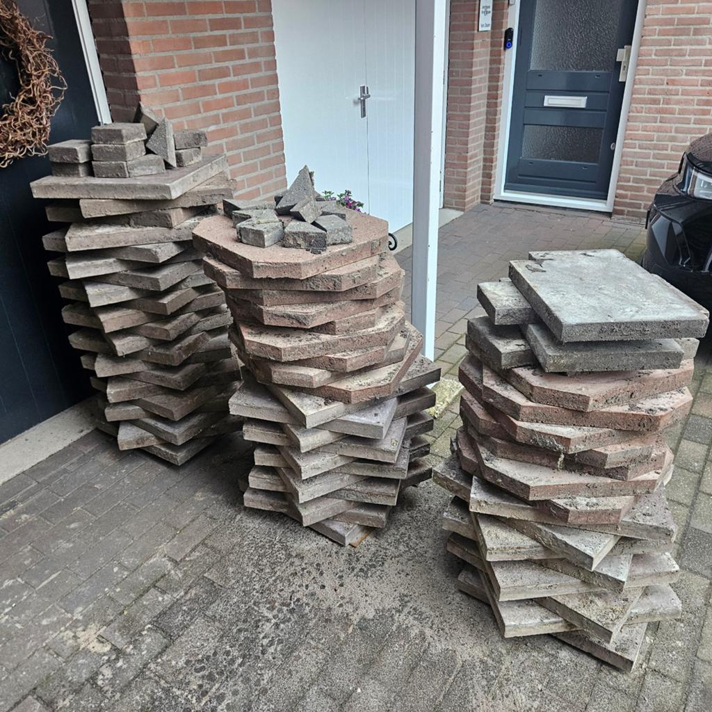 Restant tuintegels, Tuin en Terras, Tegels en Klinkers, Ophalen, Nieuw, Beton, Terrastegels