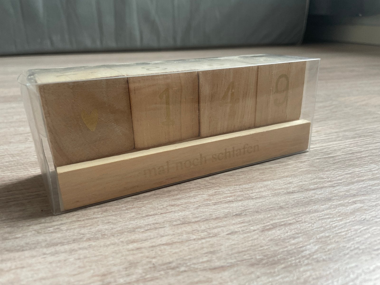Houten Countdown Kalender & Fotostandaard - Nieuw, Hout, Beige, Nieuw, Ophalen of Verzenden