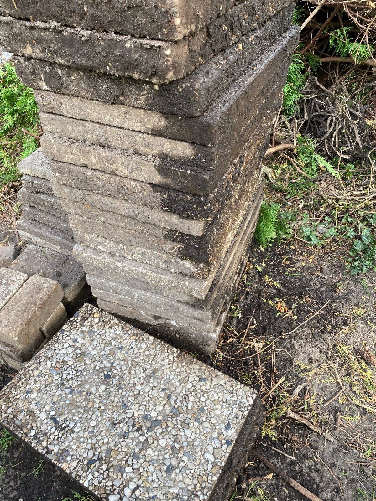 Gebruikte grindtegels, Ophalen, Gebruikt, 10 m² of meer, Beton