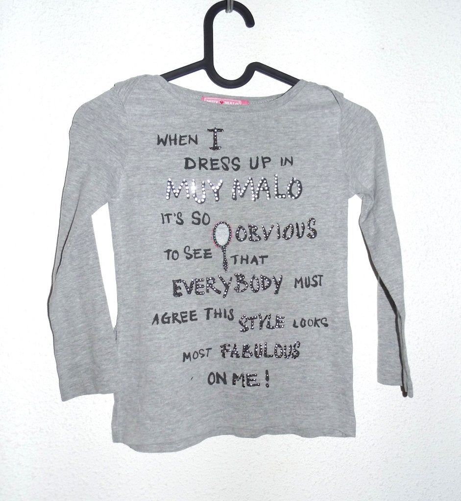mooie Muy Malo tuniek/ longsleeve maat 110, Meisje, Ophalen of Verzenden, Zo goed als nieuw, Shirt of Longsleeve