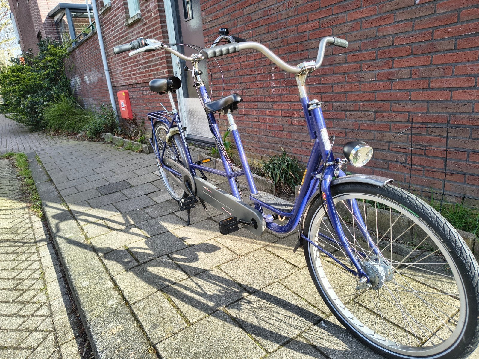 Fijne Sunny Nando ouder kind tandemfiets, Fietsen en Brommers, 53 tot 57 cm, Minder dan 10 versnellingen, Gebruikt, Ophalen of Verzenden