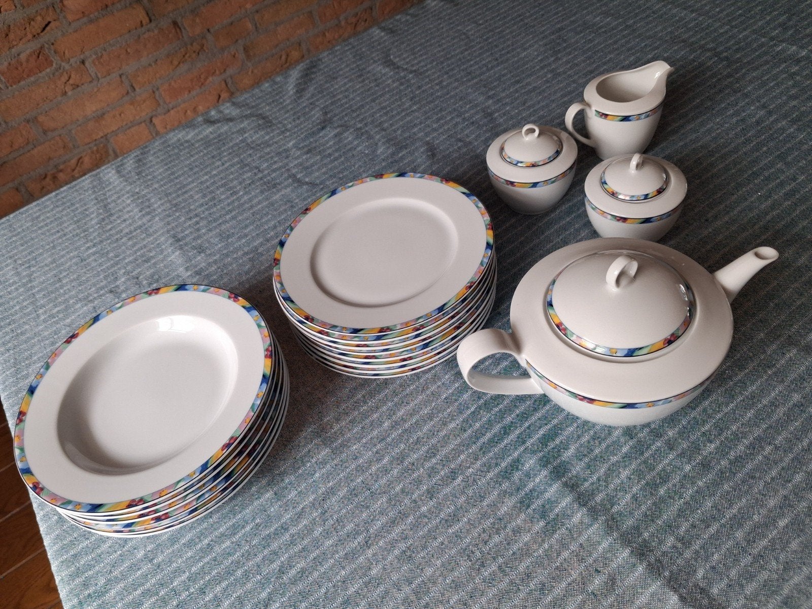 Winterling Toscana servies theeservies met borden, Gebruikt, Ophalen of Verzenden, Overige stijlen, Porselein