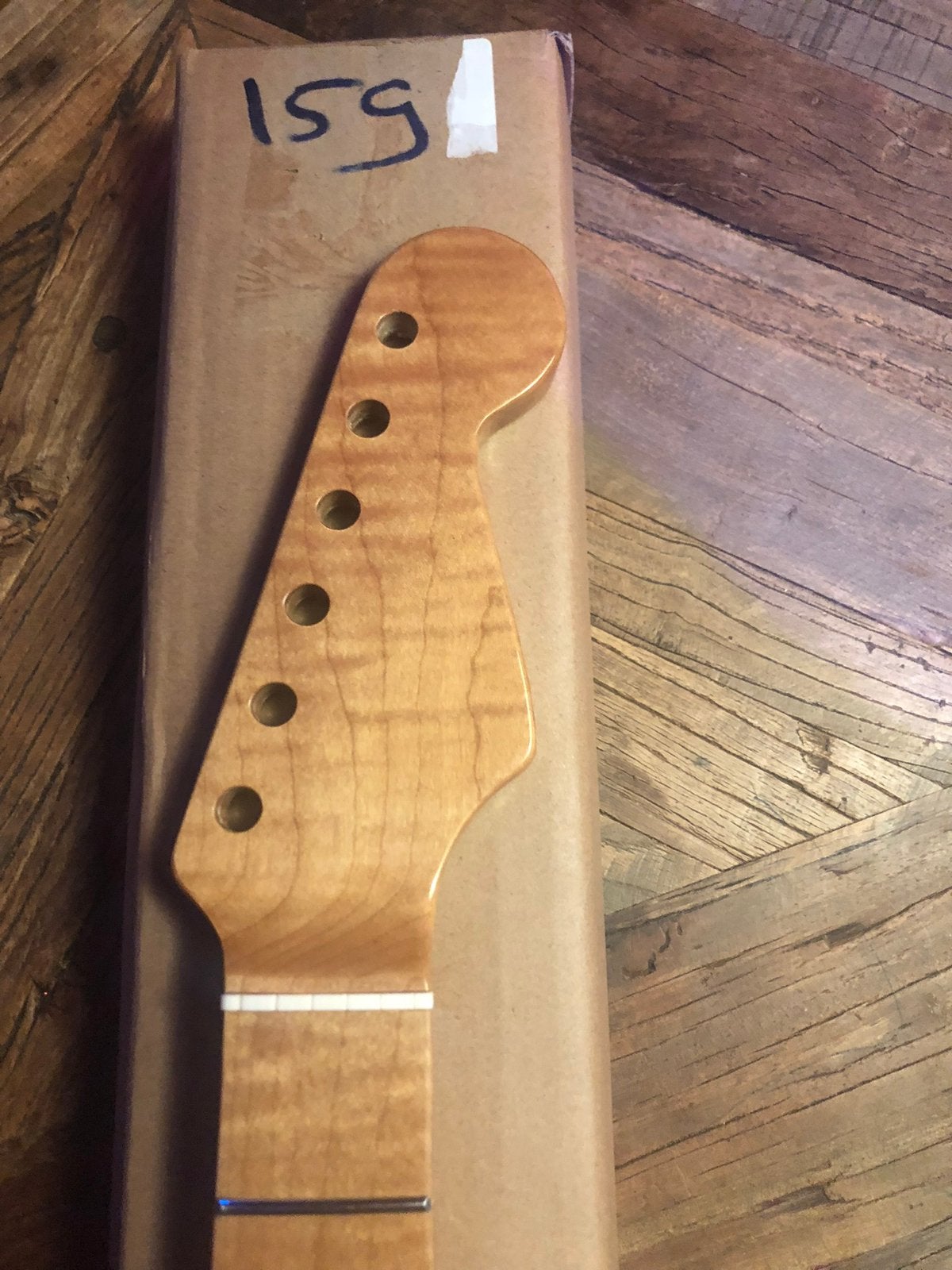 Stratocaster hals” Tigerflame Maple poly finish” no 159”, Verzenden, Geen, Geen, Jpsg