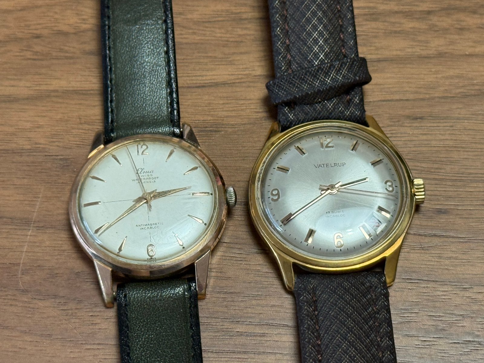 Twee vergulde vintage horloges uit de jaren '50/'60, Overige merken, Overige materialen, 1930 tot 1960, Ophalen of Verzenden