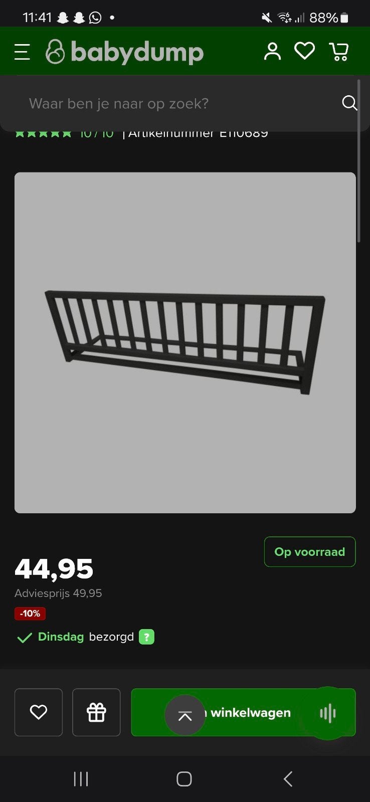 Val bed rand, Ophalen