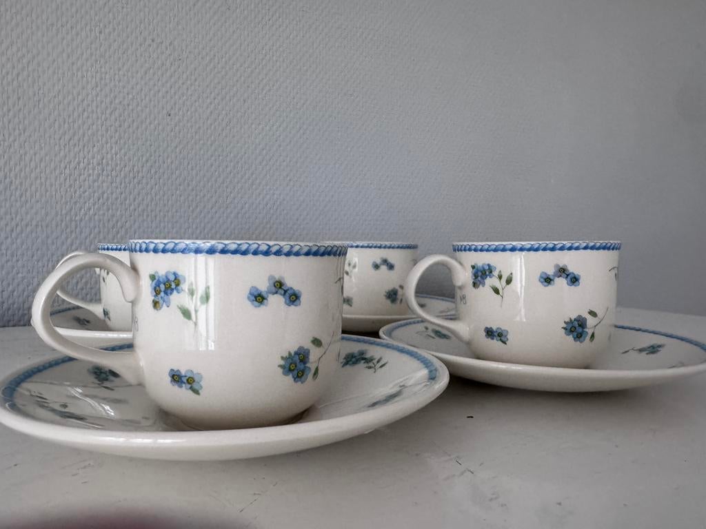 Prachtige Marjolein Bastin "Forget-Me-Not" Kopjes (Libelle), Ophalen of Verzenden, Zo goed als nieuw, Overige stijlen, Kop(pen) en/of Schotel(s)