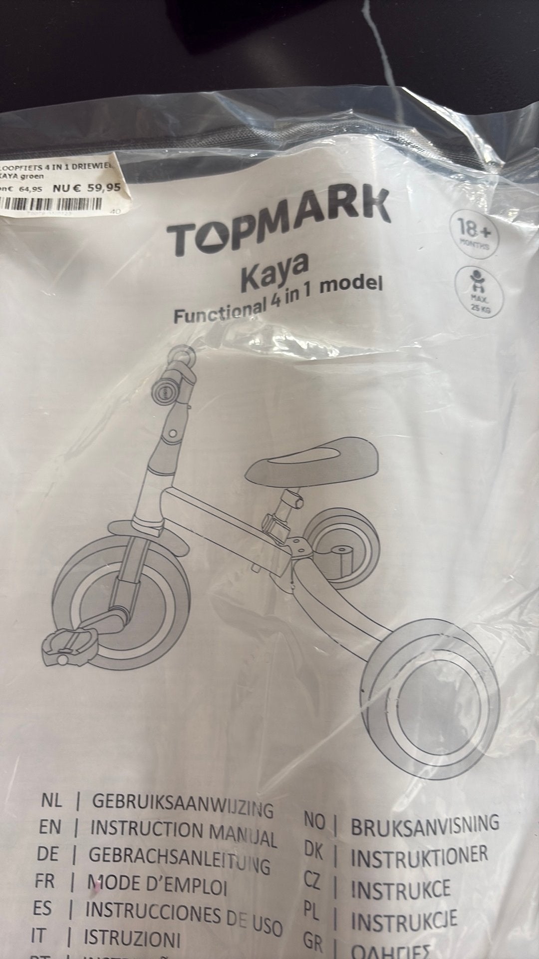 Fietsje van Topmark, Fietsen en Brommers, Ophalen, Gebruikt, Minder dan 16 inch, Zijwieltjes