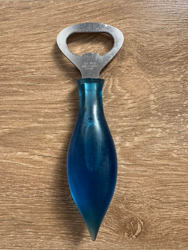 Hema flesopener/bieropener blauw, Overige typen, Ophalen of Verzenden, Zo goed als nieuw