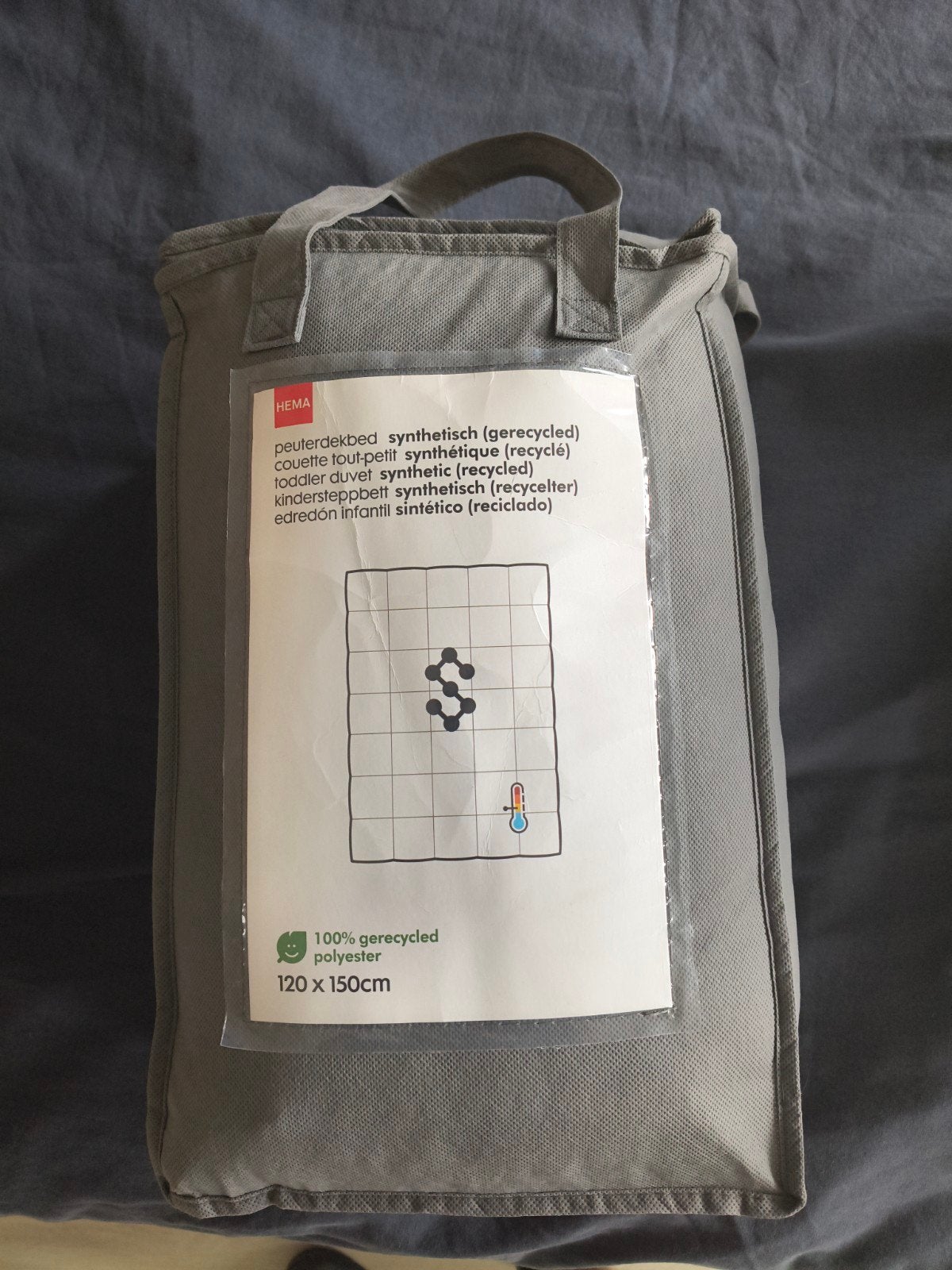 2x Hema Peuterdekbed Synthetisch 120x150 cm (Gerecycled), Ophalen, Eenpersoons, HEMA, Polyester