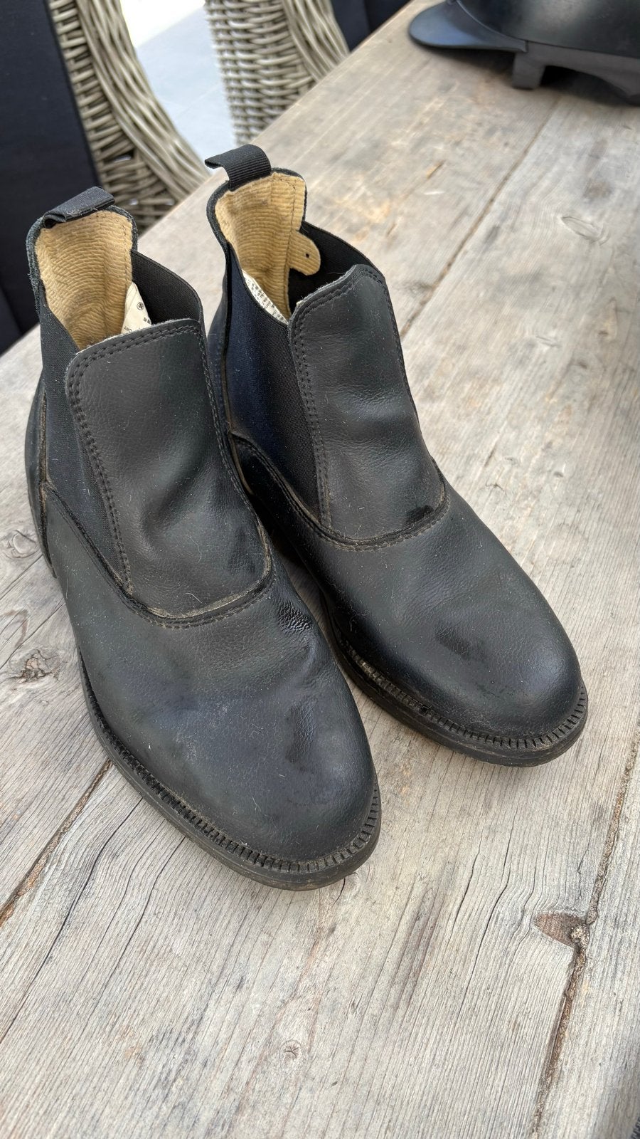 Paardrij schoenen leer maat 36, Dieren en Toebehoren, Gebruikt, Ophalen of Verzenden, Zwart, Schoeisel