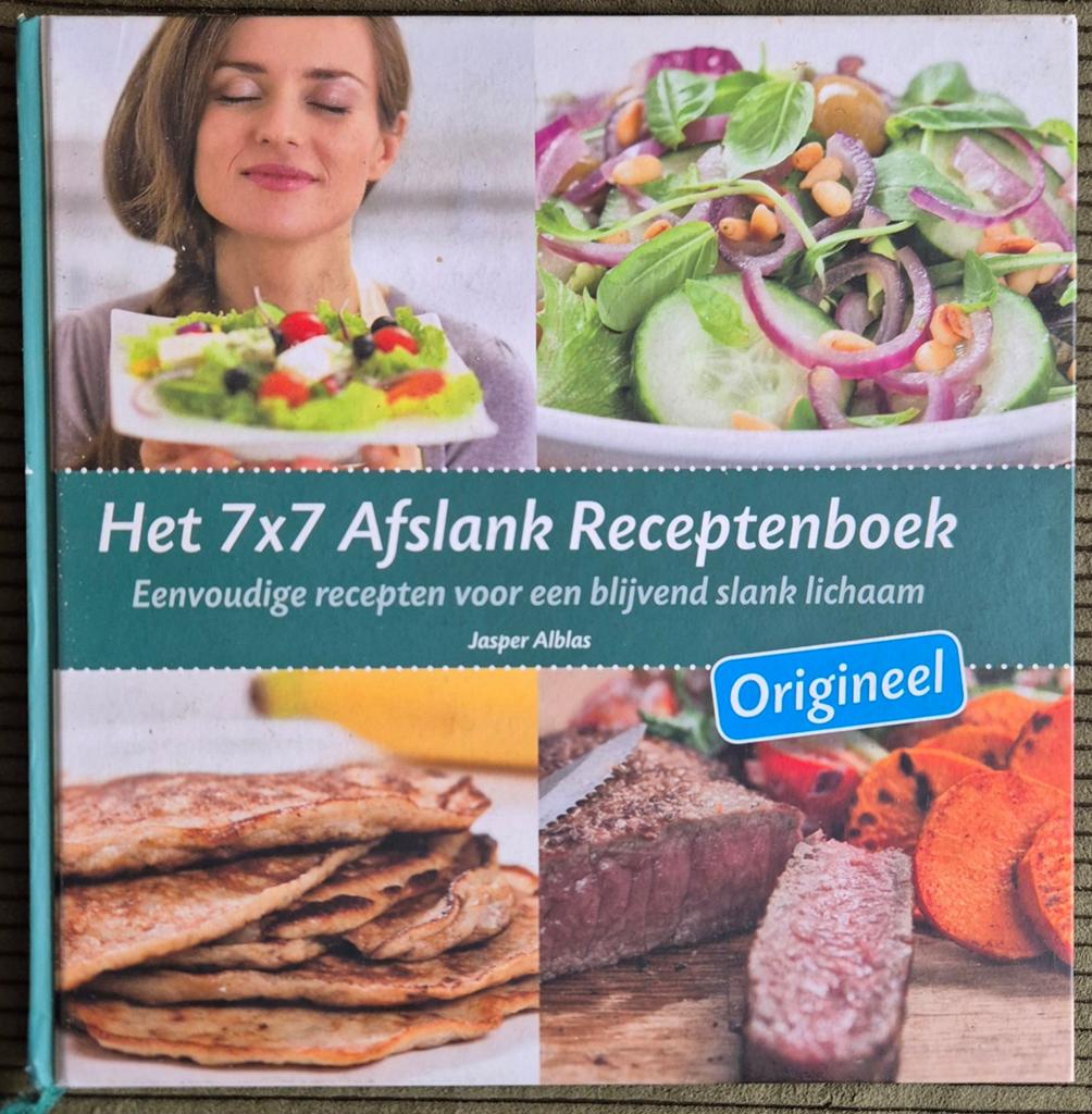 Het 7x7 Afslank Receptenboek - Jasper Alblas, Jasper Alblas, Hoofdgerechten, Ophalen of Verzenden, Zo goed als nieuw