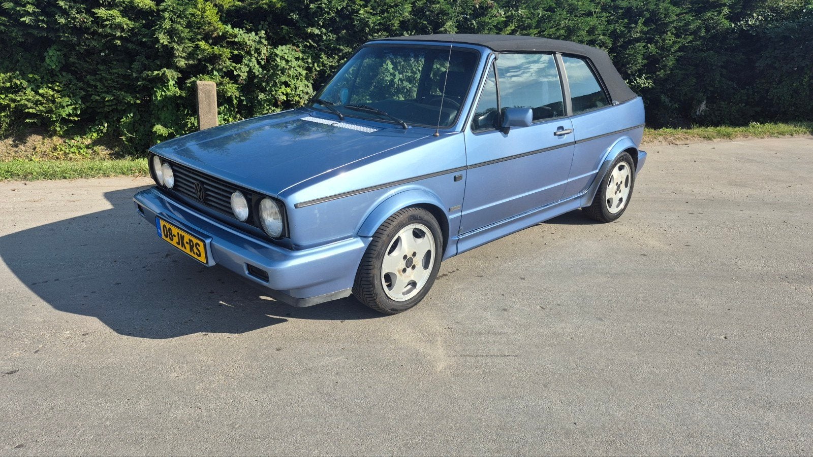 Volkswagen Golf 1.8 Cabriolet Alcapulco 1993 Blauw opknapper, Auto's, Bestelauto's, Stof, Blauw, Bedrijf, Handgeschakeld