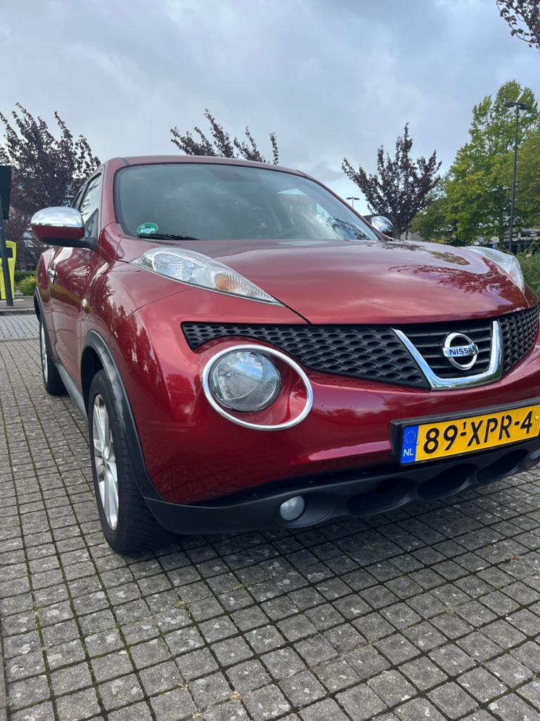 Nissan Juke 1.6 CVT 86KW 2012 Rood, Auto's, 1250 kg, 4 cilinders, Origineel Nederlands, Particulier