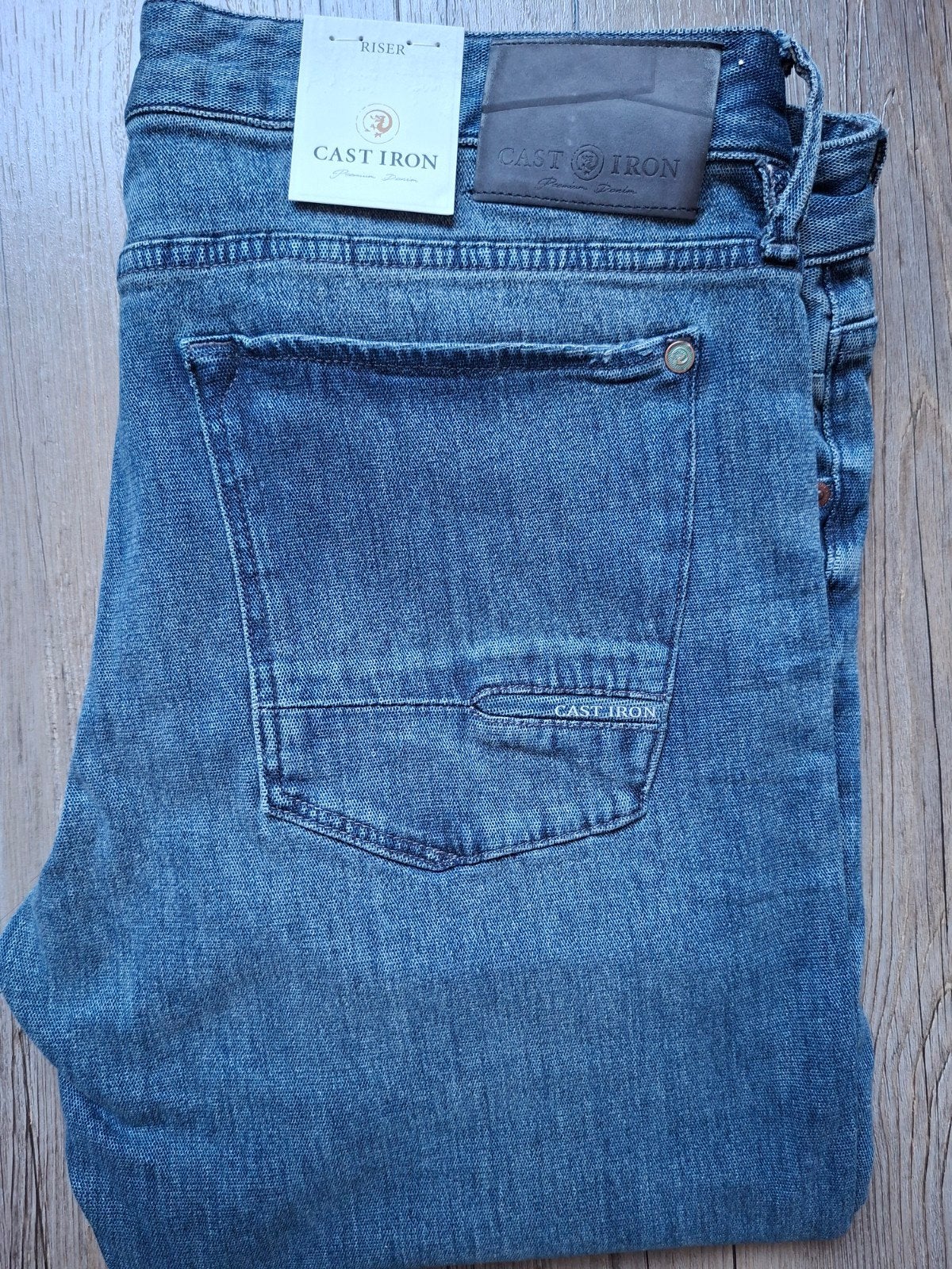 CAST IRON Riser slimfit jeans W36 L34, W36 - W38 (confectie 52/54), Blauw, Nieuw, Ophalen of Verzenden