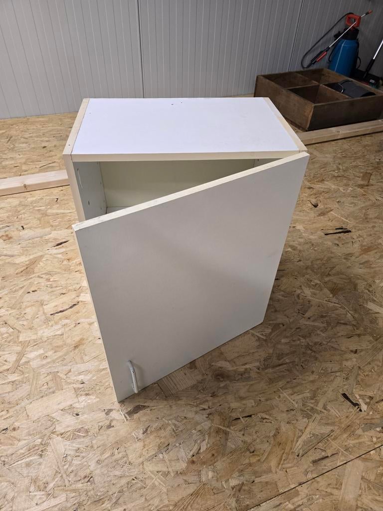 Keukenkastjes voor berging, schuur of waskamer (2 stuks), Gebruikt, Wit, Minder dan 100 cm, 25 tot 50 cm