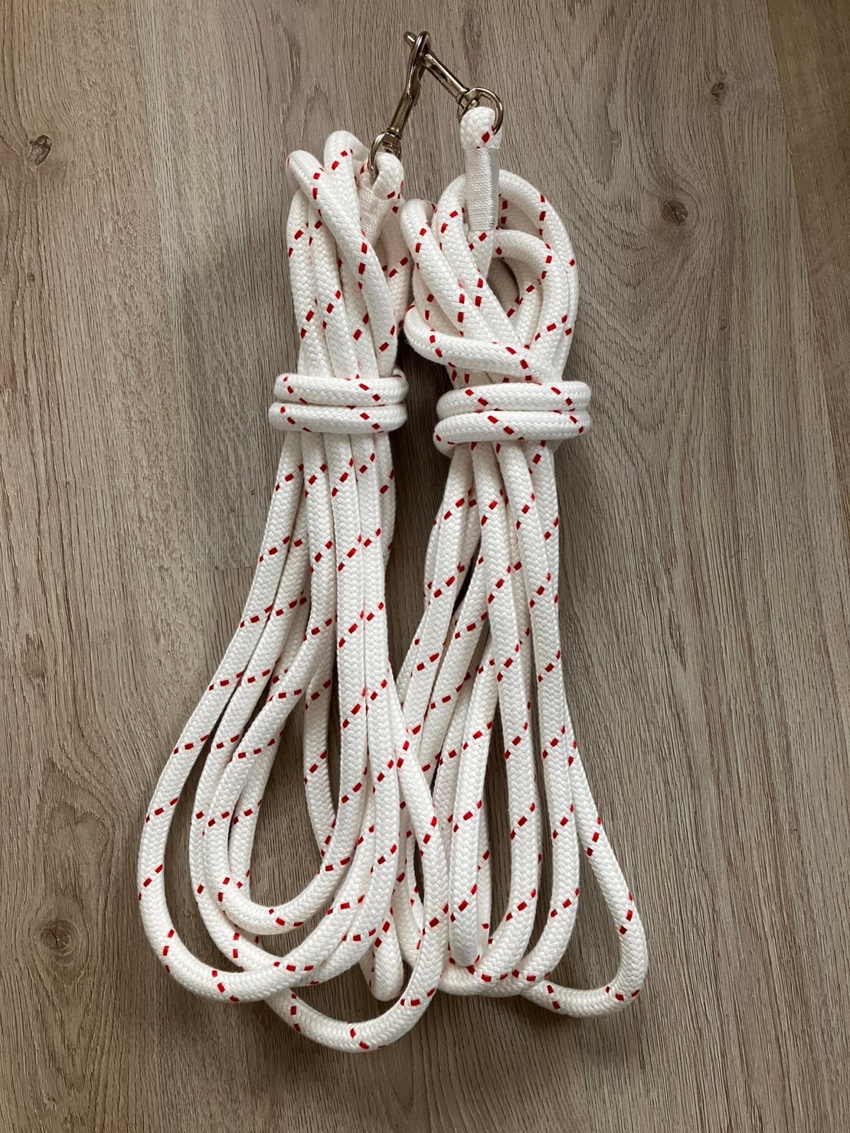 Dubbele lange lijnen - wit/rood, Dieren en Toebehoren, Equi-Perfect, Nieuw, Ophalen of Verzenden, Ewui-Perfect