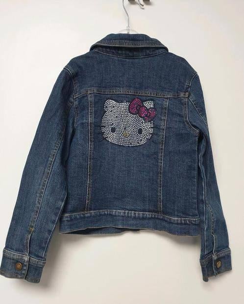 Hello Kitty spijkerjas, maat 122-128, Kinderen en Baby's, Kinderkleding | Maat 122, Gebruikt, Meisje, Ophalen of Verzenden, Sanio