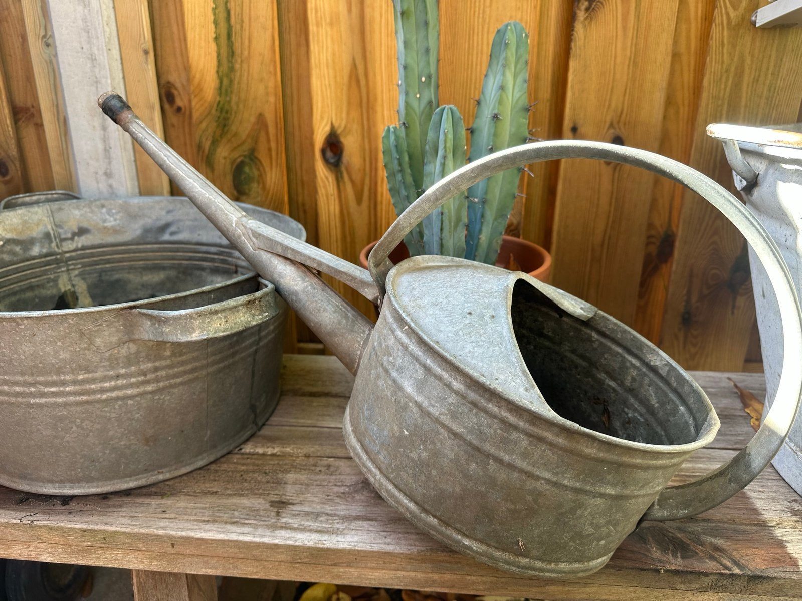 Vintage zinken gieter,, Ophalen, Gebruikt, Metaal
