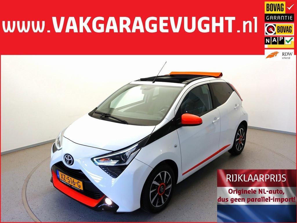 Toyota Aygo 1.0 VVT-i 72pk X-otic Cabrio|AC|Cruise Control|C, Auto's, Toyota, 12 maanden, Gebruikt, Leder en Stof, Wit