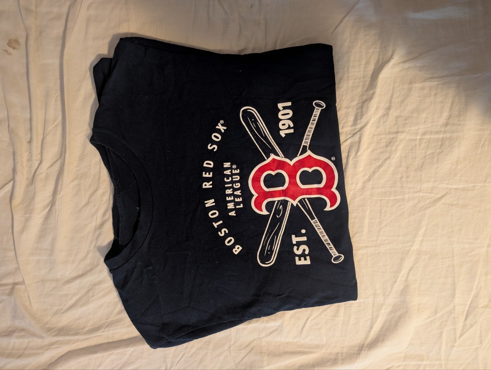 Boston Red Sox Baseball T-shirt Maat S, Soft as a Grape, Blauw, Ophalen of Verzenden, Korte mouw