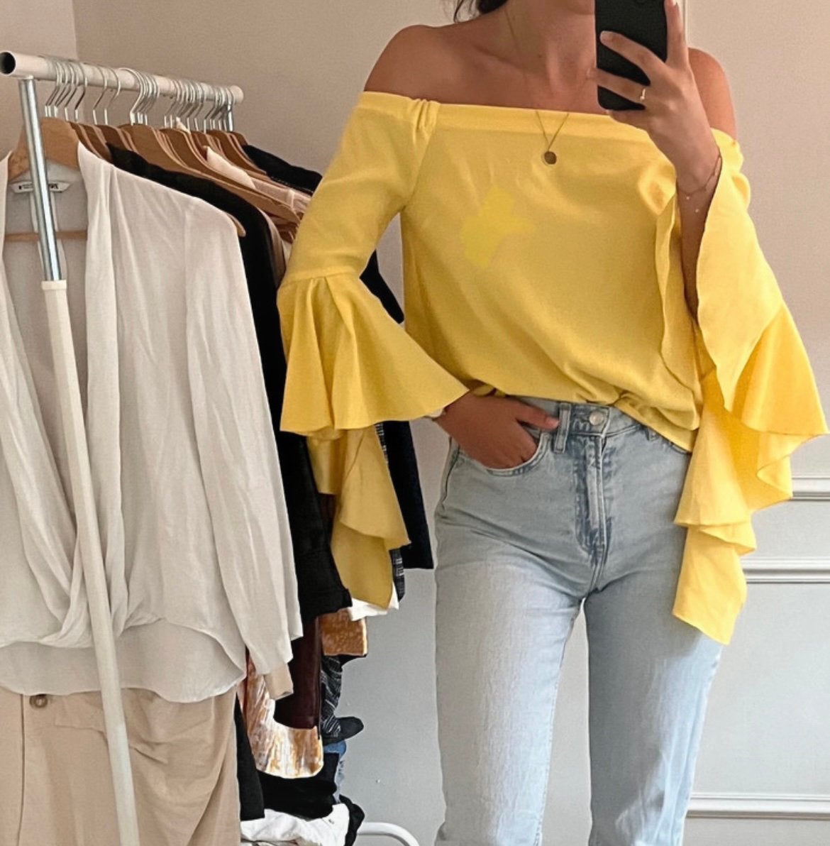 Kocca Off Shoulder Top, Ophalen of Verzenden, Zo goed als nieuw, Maat 34 (XS) of kleiner, Geel