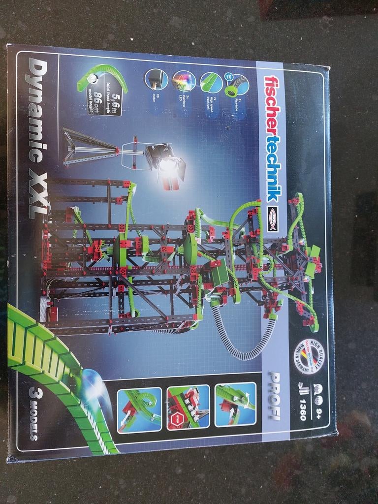 Fischertechnik Dynamic XXL knikkerbaan (3 modellen), Ophalen of Verzenden, Gebruikt, Bouwen, Met licht