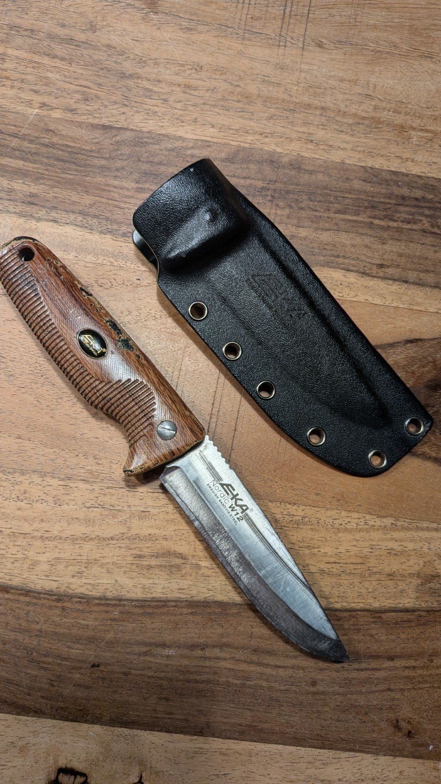 Eka Nordic W12 bushcraft outdoor mes kydex schede, Verzenden