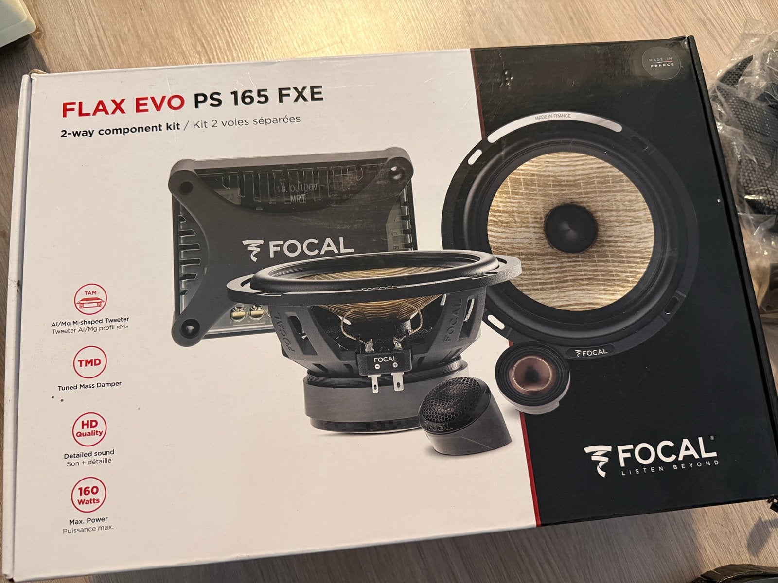 Focal Flax EVO PS 165 FXE speakerset 16,5 cm + Audi adapters, Auto diversen, Ophalen of Verzenden, Gebruikt