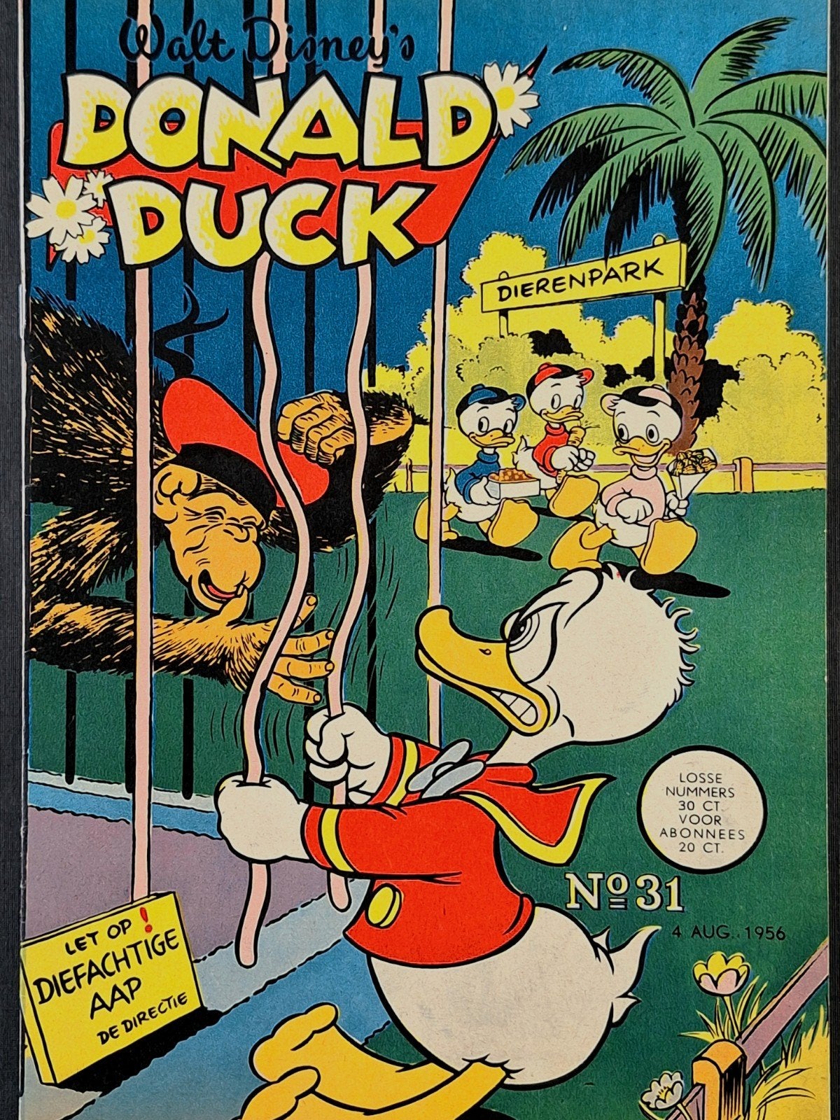 Donald Duck 1956 nr. 31, Boeken, Eén stripboek, Ophalen of Verzenden, Zo goed als nieuw