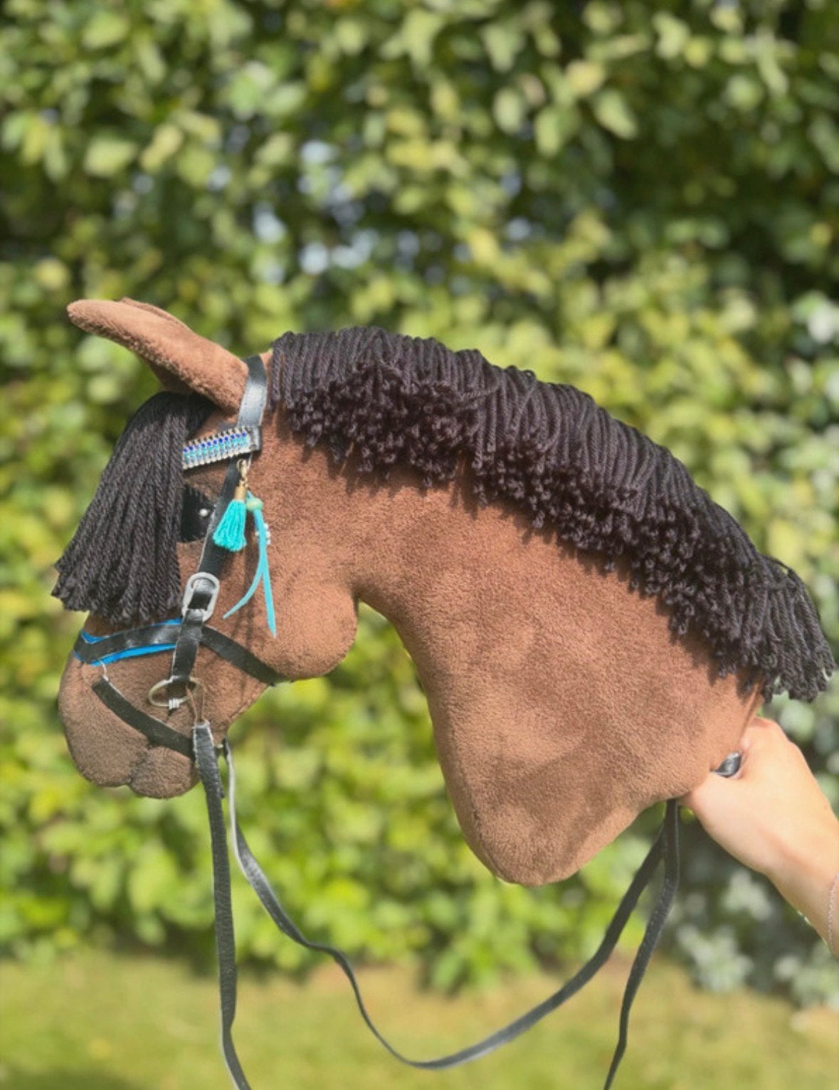 Handgemaakte bruine hobbyhorse/stokpaard, Ophalen of Verzenden, Nieuw