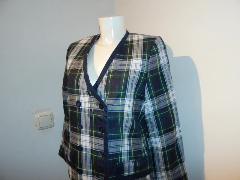 Pauw Amsterdam vintage blazer klassiek ruiten linnen 3, Maat 38/40 (M), Pauw, Zo goed als nieuw, Jasje
