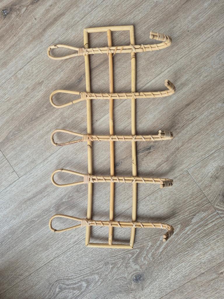 Bamboe kapstok met 5 haken. Nooit gebruikt, Nieuw, Minder dan 100 cm, Hout, Ophalen
