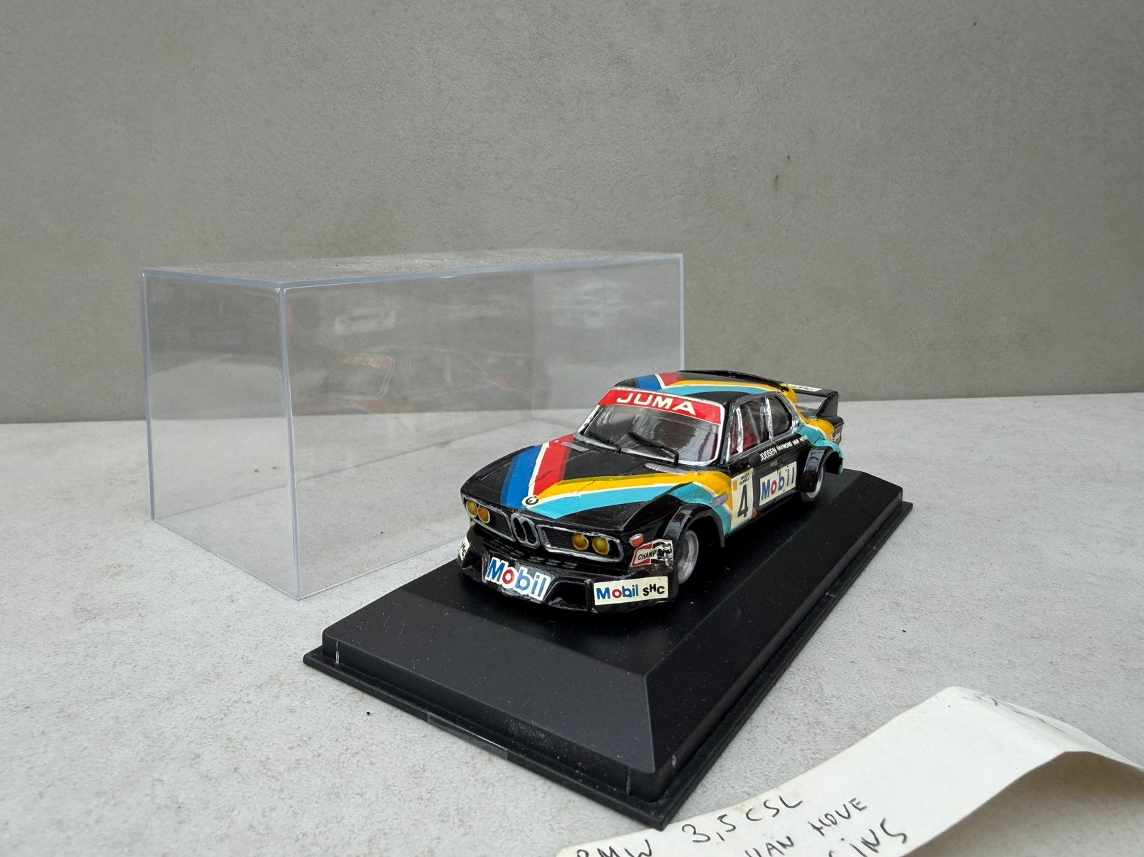 1/43 miniracing transmitter bmw 3,5 cis v-16, Hobby en Vrije tijd, Overige merken, Gebruikt, 1:50 of kleiner, Auto