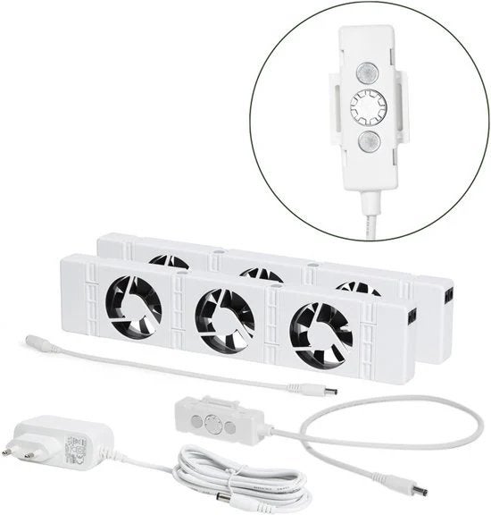 2x duoset radiatorventilatoren, Witgoed en Apparatuur, Ventilatoren, Ophalen of Verzenden, Zo goed als nieuw, Radiatorventilator