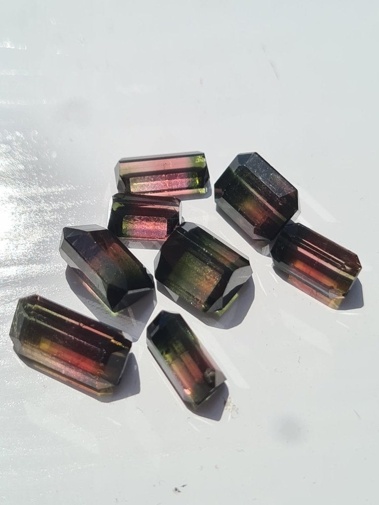 Set Bi Color toermalijn (25 karaat), Ophalen of Verzenden, Zo goed als nieuw