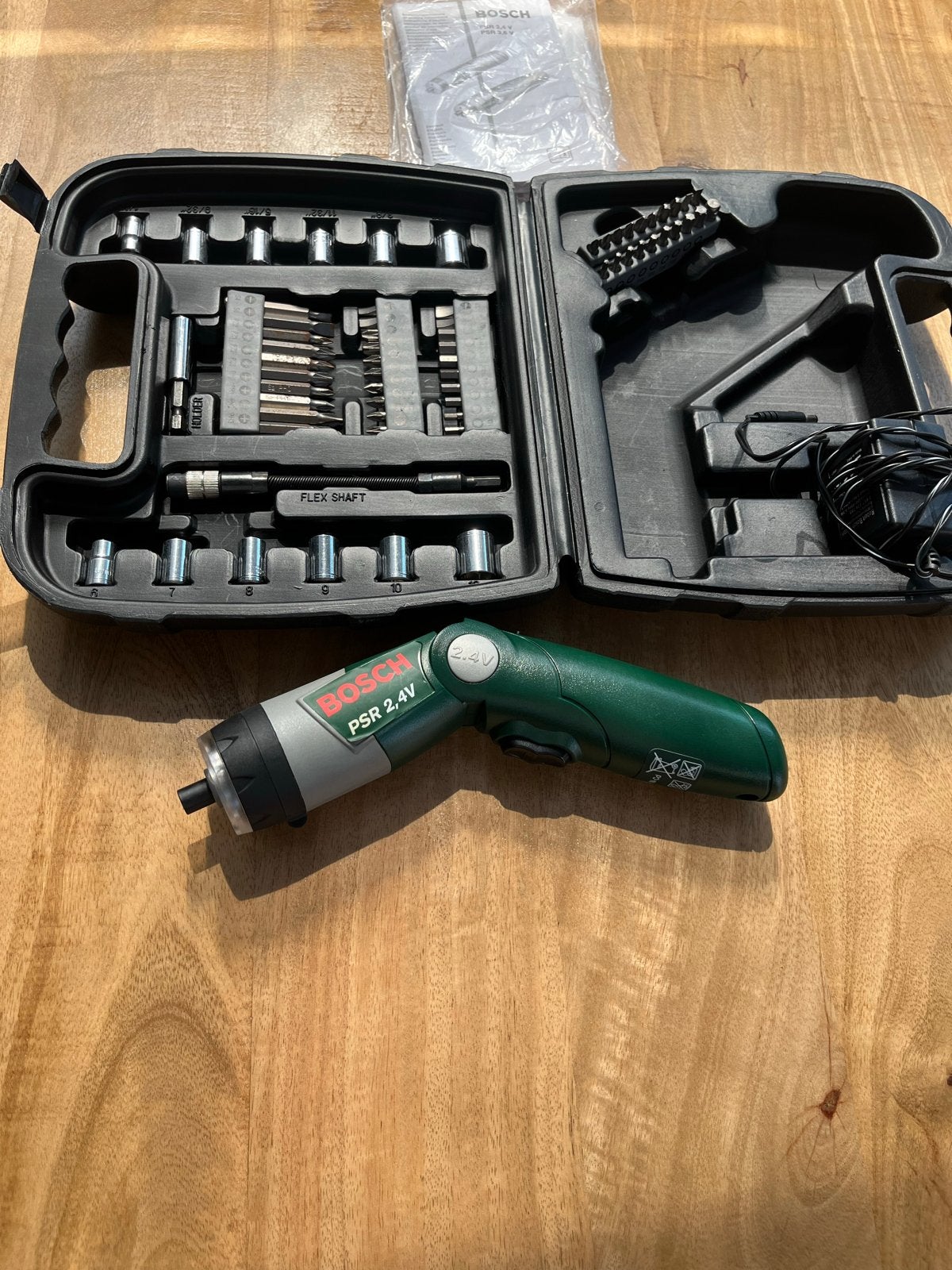Bosch PSR 2.4V Accuschroevendraaier met uitgebreide set, Doe-het-zelf en Verbouw, Ophalen of Verzenden, Nieuw, Minder dan 400 watt