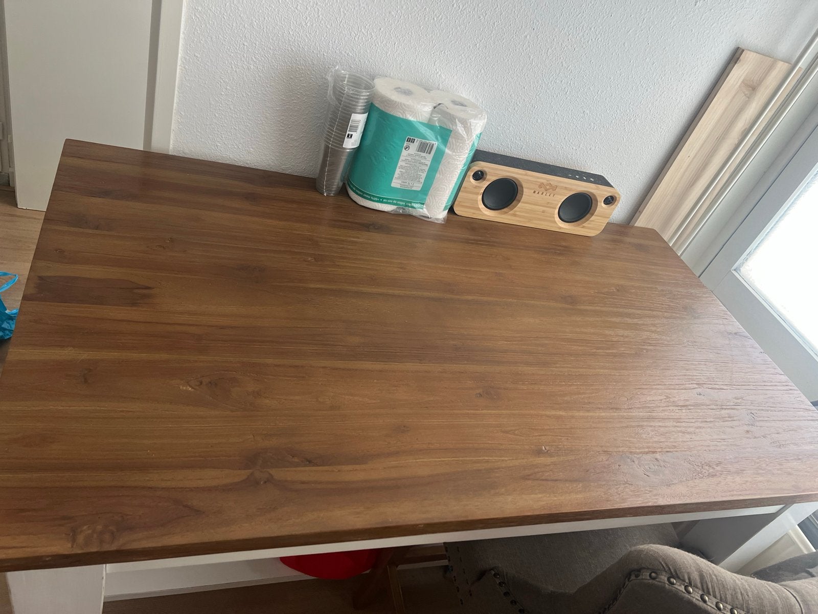 Houten keuken tafel, Ophalen, Gebruikt, Vier personen, Rechthoekig
